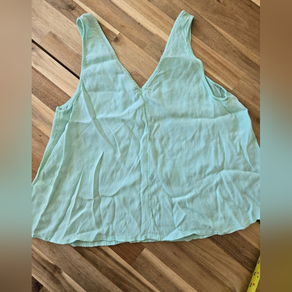 BP Mint Green Cropped Flowy Camisole Top